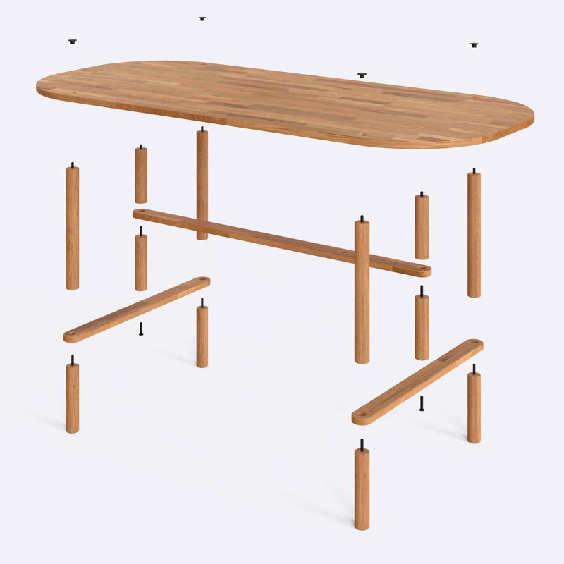 Demontha Wooden Oval Dining Room Table Perfect for Modern Homes Wayfair